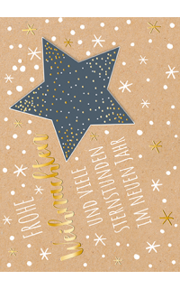Schöne Weihnachtspostkarte Stern