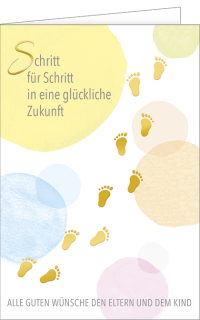Babykarte "Schritt für Schritt"
