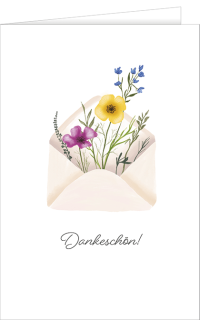 Dankeskarte Blumen per Post