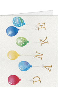 Mini-Dankeskarte Luftballons