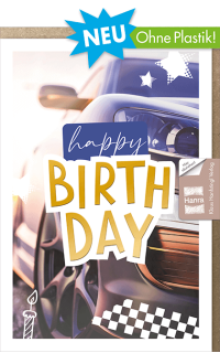 Geburtstagskarte Racing