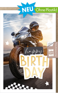 Geburtstagskarte Motorrad