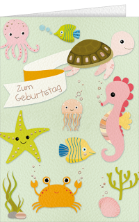 Geburtstagskarte Unterwasserwelt
